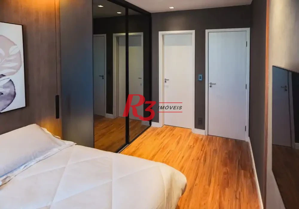 Apartamento com 1 dormitório para alugar, 47 m² por R$ 6.500,00/mês - Embaré - Santos/SP