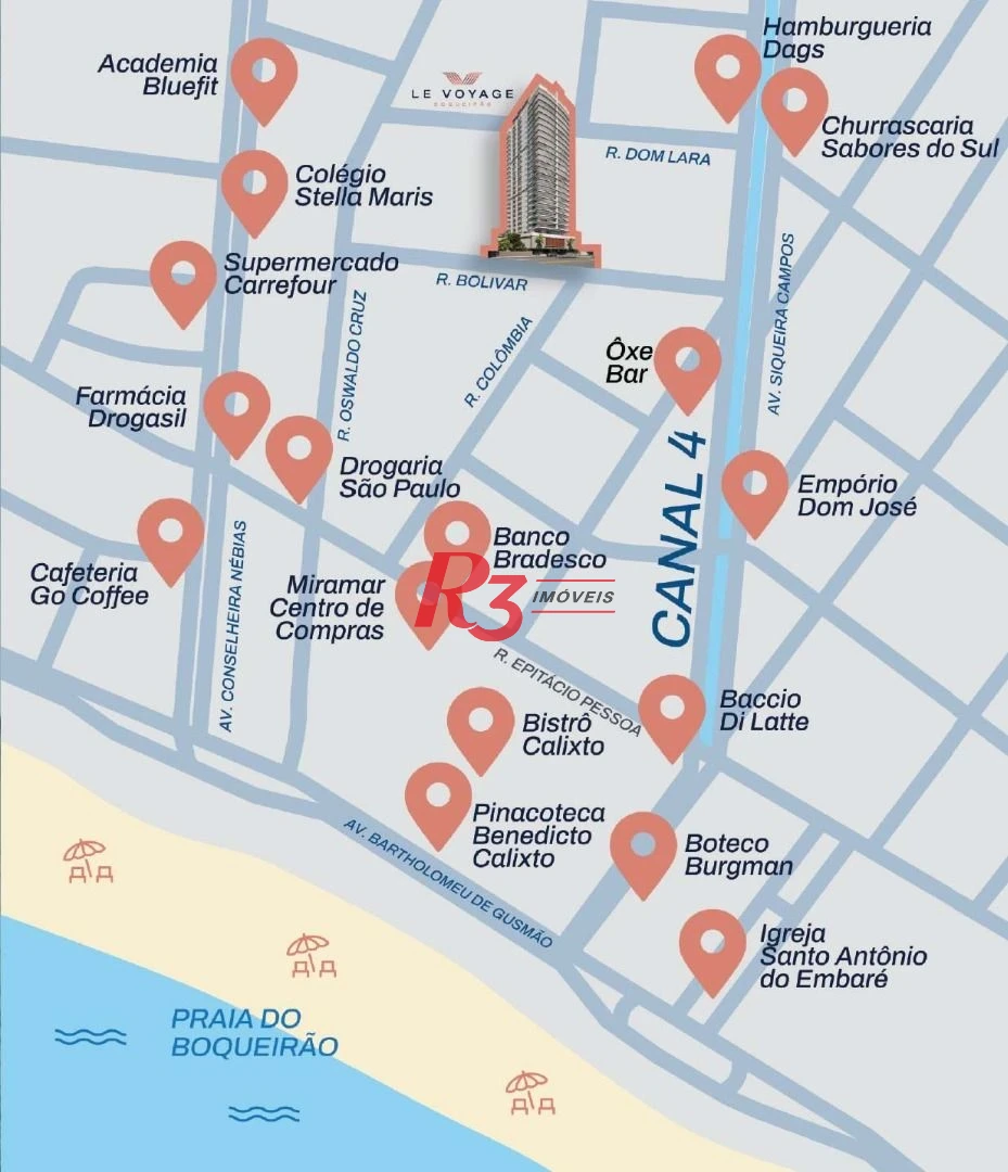 Apartamento à venda, 148 m² por R$ 1.999.959,44 - Boqueirão - Santos/SP