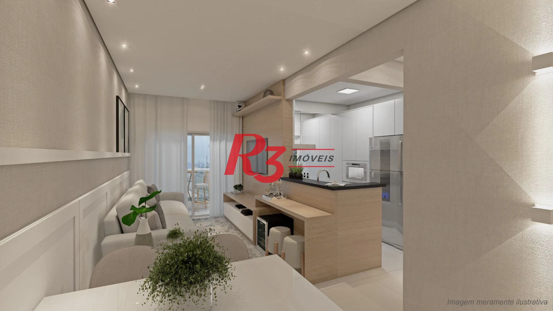 Apartamento com 2 dormitórios para alugar, 73 m² por R$ 4.500,02/mês - Ponta da Praia - Santos/SP