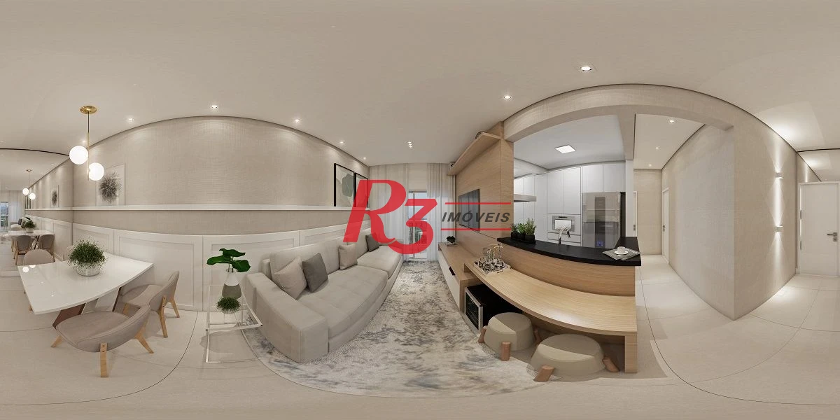 Apartamento com 2 dormitórios para alugar, 73 m² por R$ 4.500,02/mês - Ponta da Praia - Santos/SP