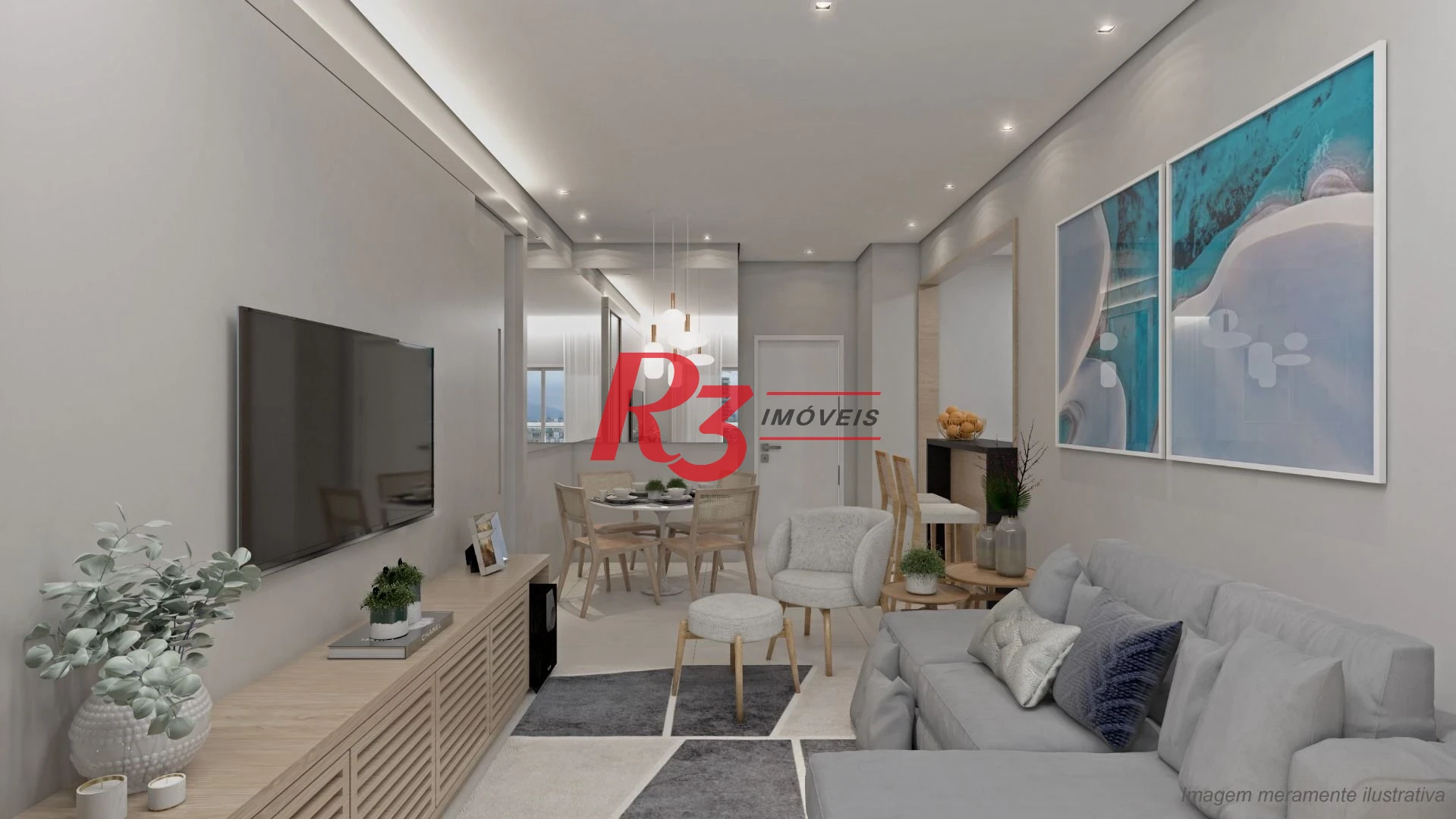 Apartamento com 2 dormitórios para alugar, 73 m² por R$ 4.500,02/mês - Ponta da Praia - Santos/SP