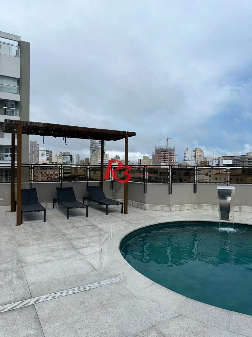 Flat com 1 dormitório, 44 m² - venda por R$ 480.000,00 ou aluguel por R$ 4.500,00/mês - Gonzaga - Santos/SP