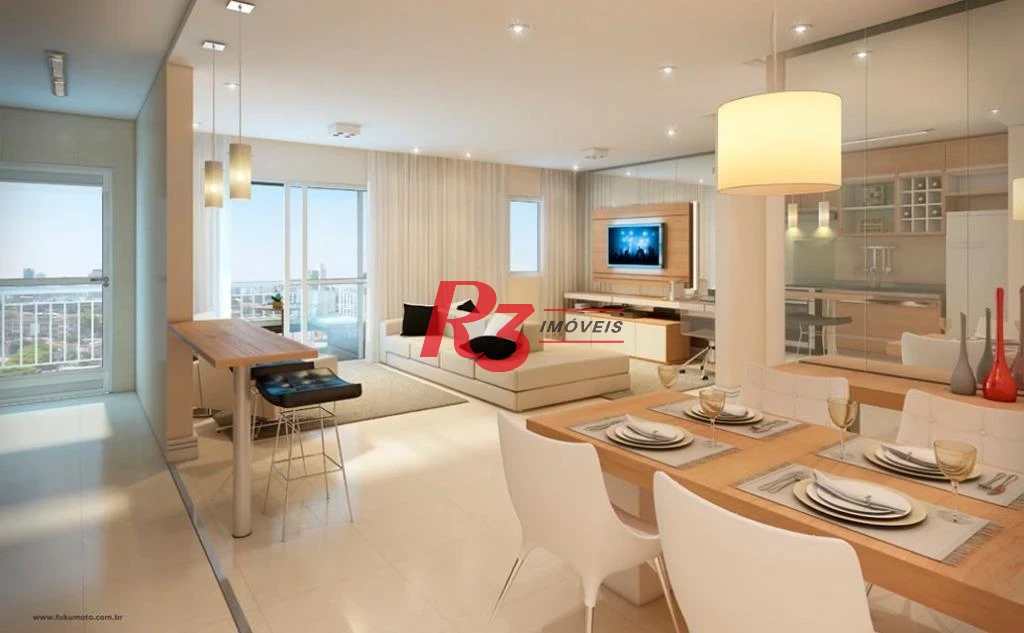 Apartamento com 2 dormitórios à venda, 64 m² por R$ 540.000,00 - Estuário - Santos/SP