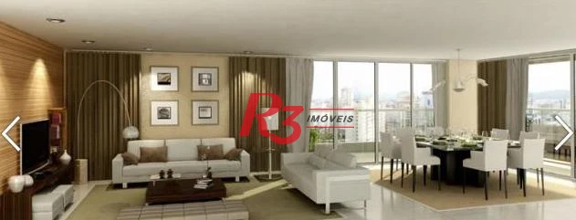 Apartamento com 4 dormitórios à venda, 228 m² por R$ 3.800.000,00 - Gonzaga - Santos/SP