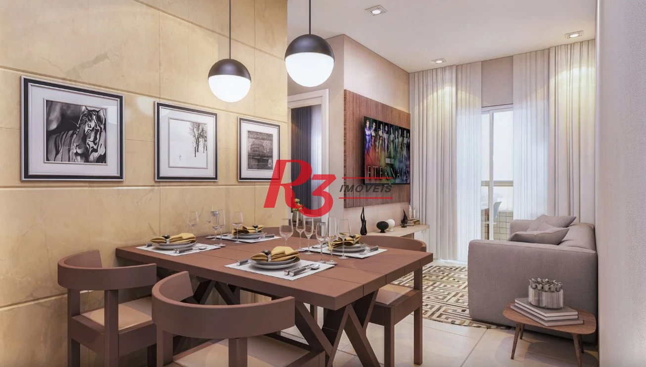 Apartamento com 2 dormitórios à venda, 55 m² por R$ 530.000,00 - Vila Guilhermina - Praia Grande/SP