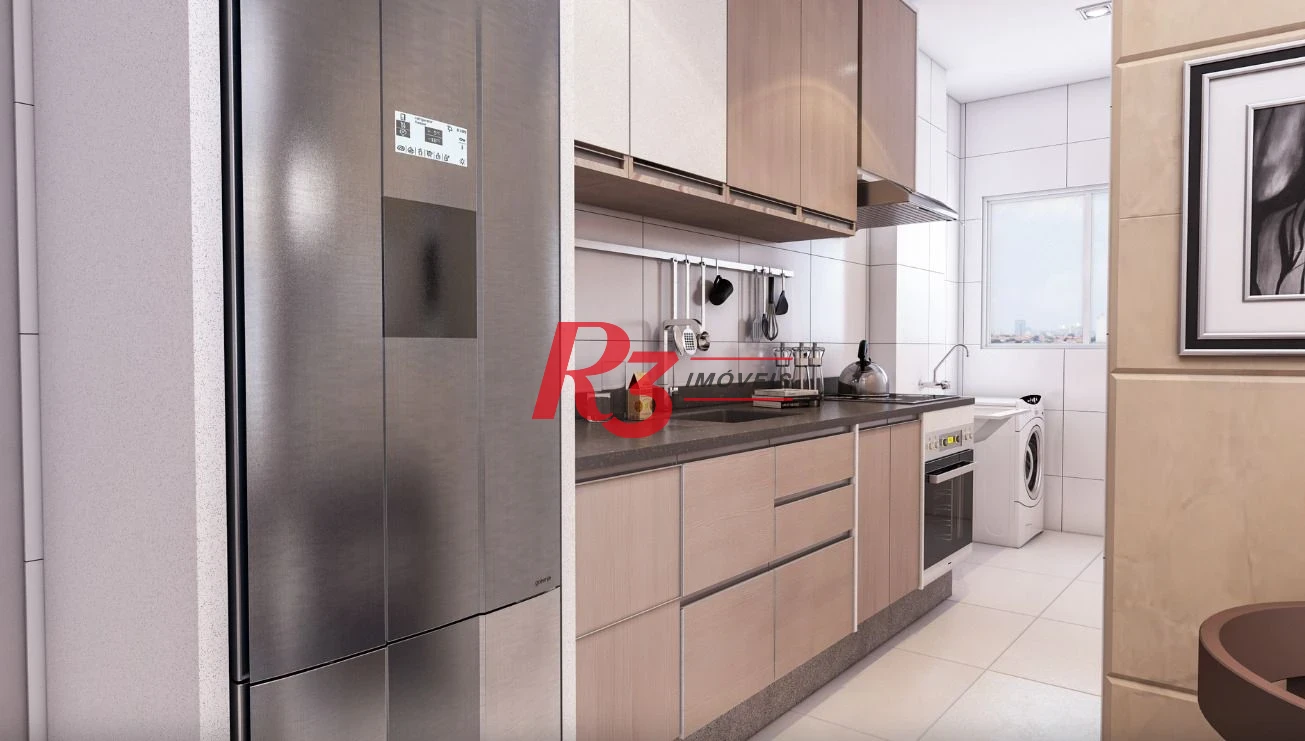 Apartamento com 2 dormitórios à venda, 55 m² por R$ 530.000,00 - Vila Guilhermina - Praia Grande/SP