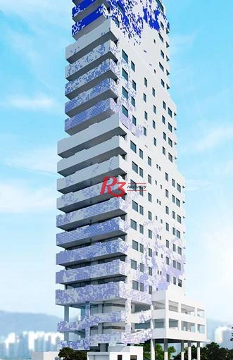 Apartamento com 3 dormitórios para alugar, 104 m² por R$ 10.000,00/mês - Gonzaga - Santos/SP