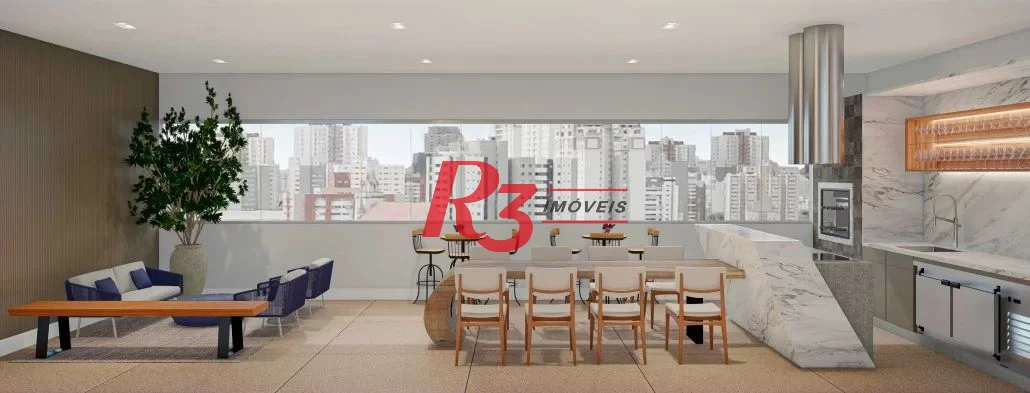 Apartamento com 2 dormitórios à venda, 72 m² por R$ 845.000,00 - Campo Grande - Santos/SP