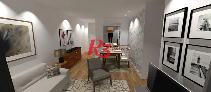 Cobertura com 2 dormitórios à venda, 109 m² por R$ 945.000,00 - Marapé - Santos/SP