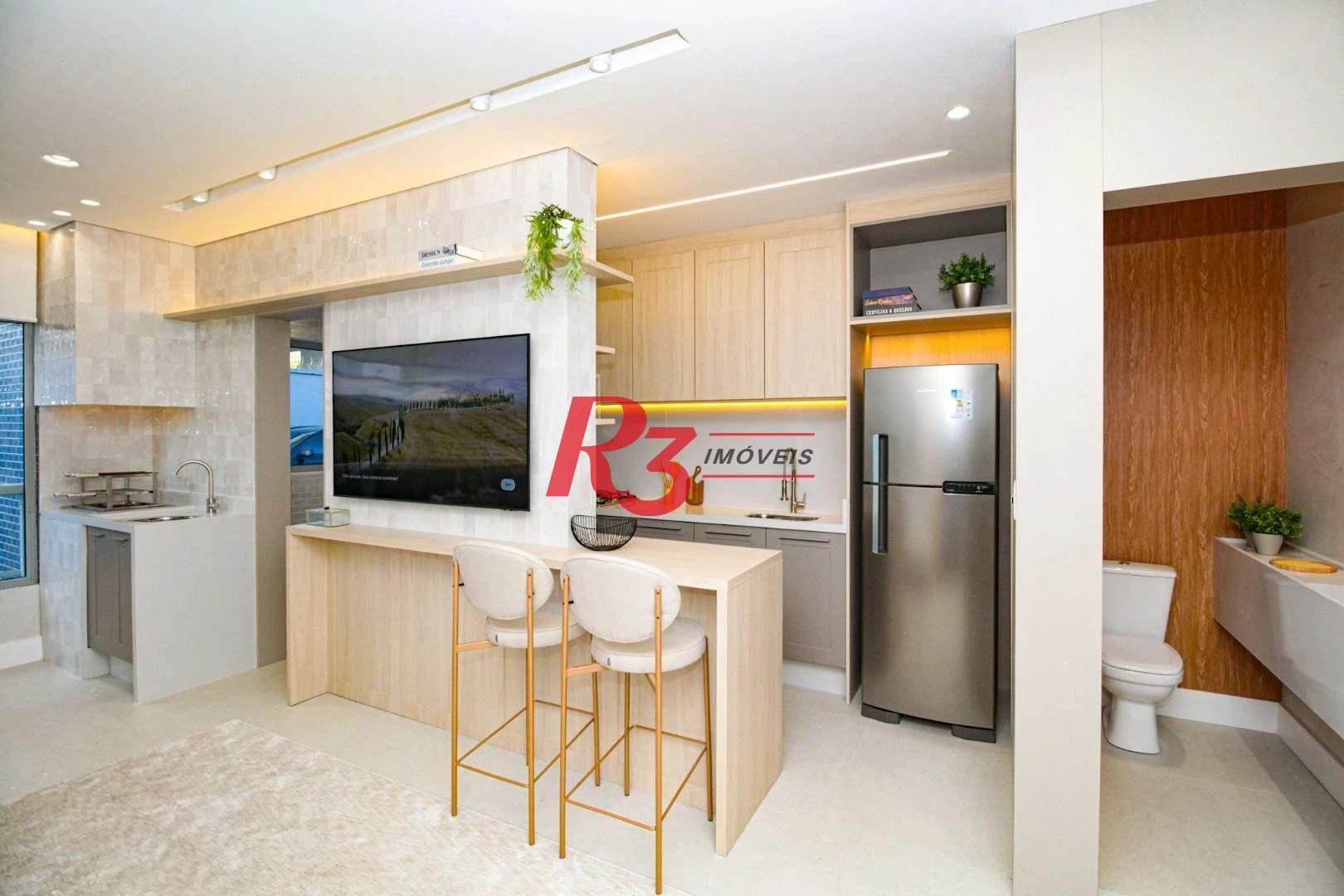 Apartamento com 1 dormitório à venda, 50 m² por R$ 600.000,00 - Marapé - Santos/SP