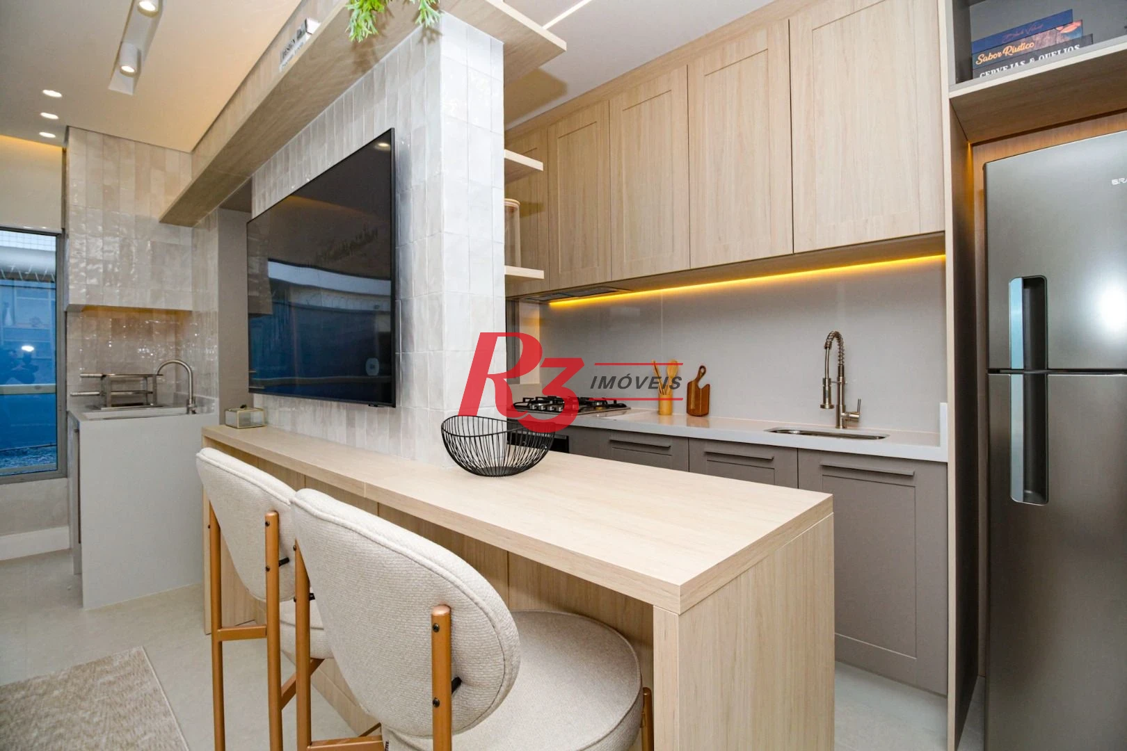 Apartamento com 1 dormitório à venda, 50 m² por R$ 600.000,00 - Marapé - Santos/SP