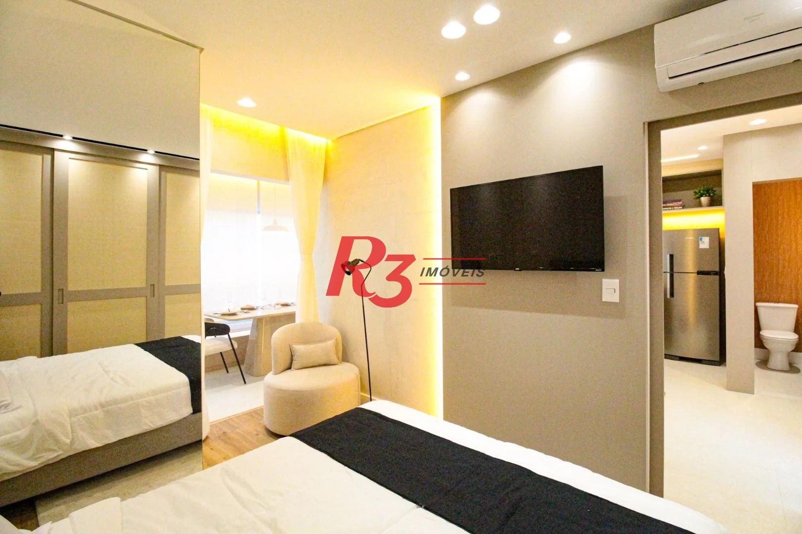 Apartamento com 1 dormitório à venda, 50 m² por R$ 600.000,00 - Marapé - Santos/SP