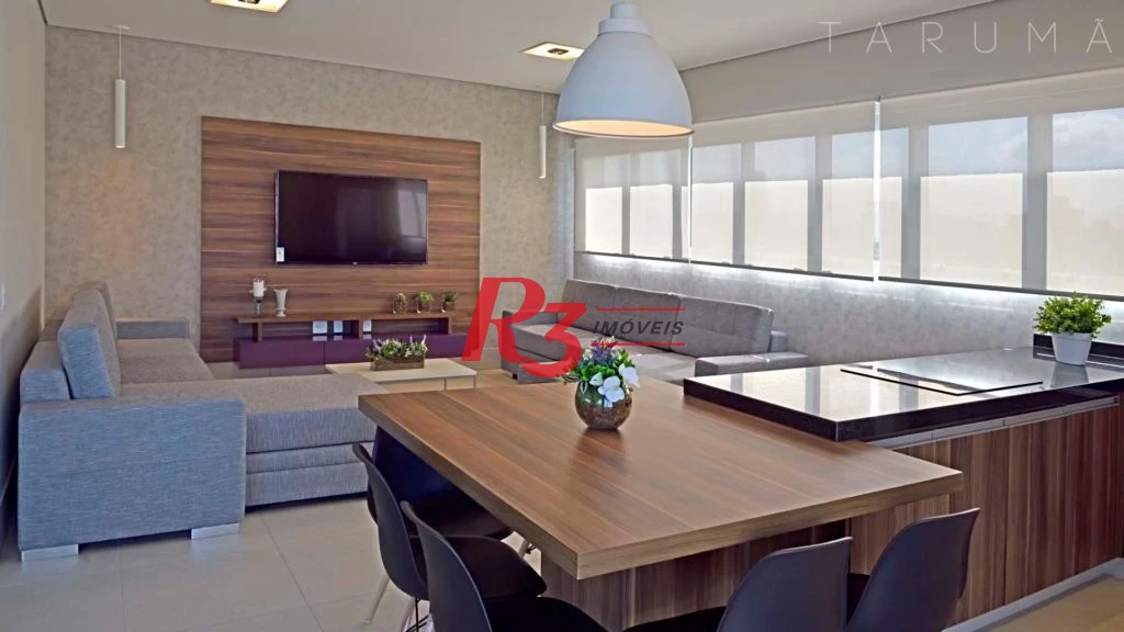 Apartamento com 1 dormitório para alugar, 45 m² por R$ 5.600,00/mês - Boqueirão - Santos/SP