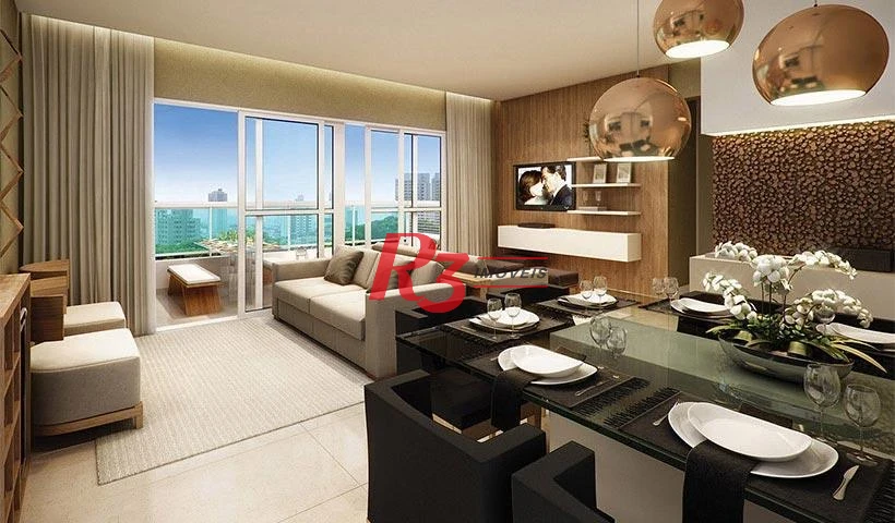 Apartamento com 2 dormitórios à venda, 63 m² por R$ 789.000,00 - Campo Grande - Santos/SP