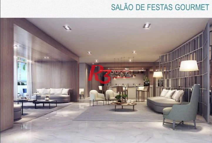 Apartamento para alugar, 143 m² por R$ 13.000,08/mês - Boqueirão - Santos/SP