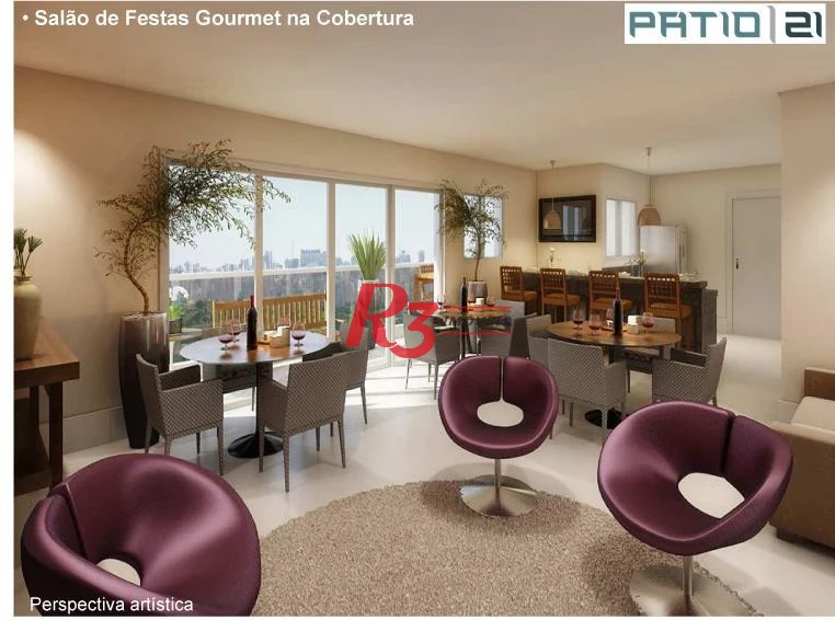 Apartamento com 1 dormitório à venda, 56 m² por R$ 575.000,00 - Boqueirão - Santos/SP