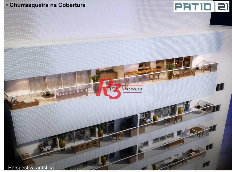 Apartamento com 1 dormitório à venda, 56 m² por R$ 575.000,00 - Boqueirão - Santos/SP