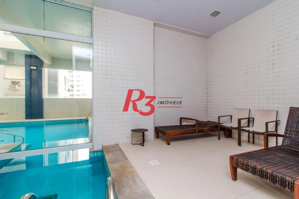 Apartamento com 2 dormitórios para alugar, 109 m² por R$ 7.500,00/mês - Gonzaga - Santos/SP