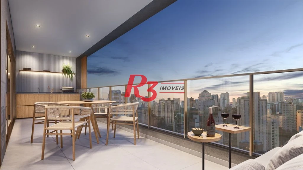 Apartamento Garden com 1 dormitório à venda, 73 m² por R$ 820.000,00 - Ponta da Praia - Santos/SP