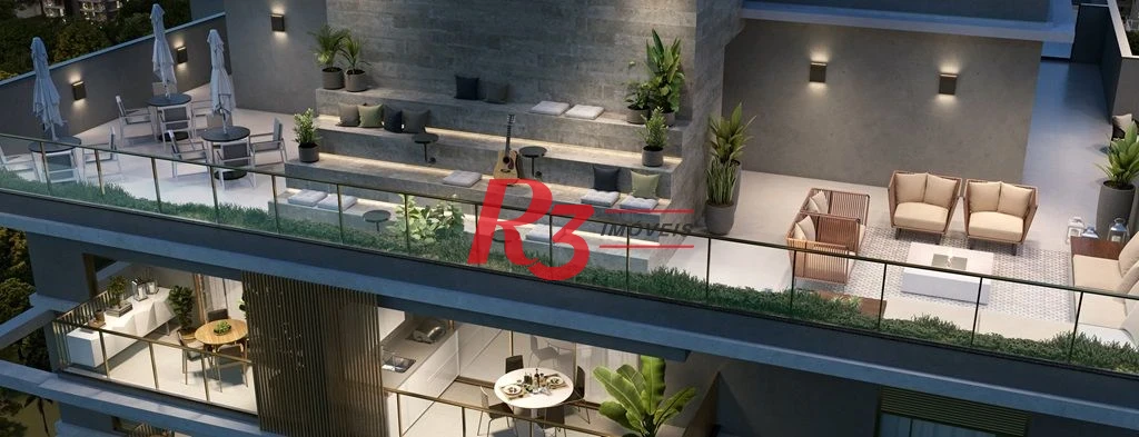 Apartamento Garden com 1 dormitório à venda, 73 m² por R$ 820.000,00 - Ponta da Praia - Santos/SP