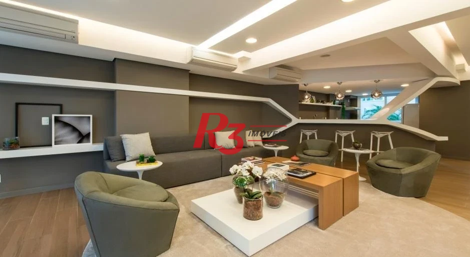 Apartamento Duplex com 1 dormitório à venda, 60 m² por R$ 882.000,00 - Gonzaga - Santos/SP
