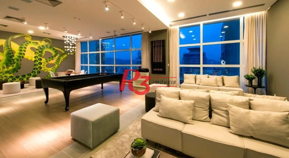 Apartamento Duplex com 1 dormitório à venda, 60 m² por R$ 882.000,00 - Gonzaga - Santos/SP