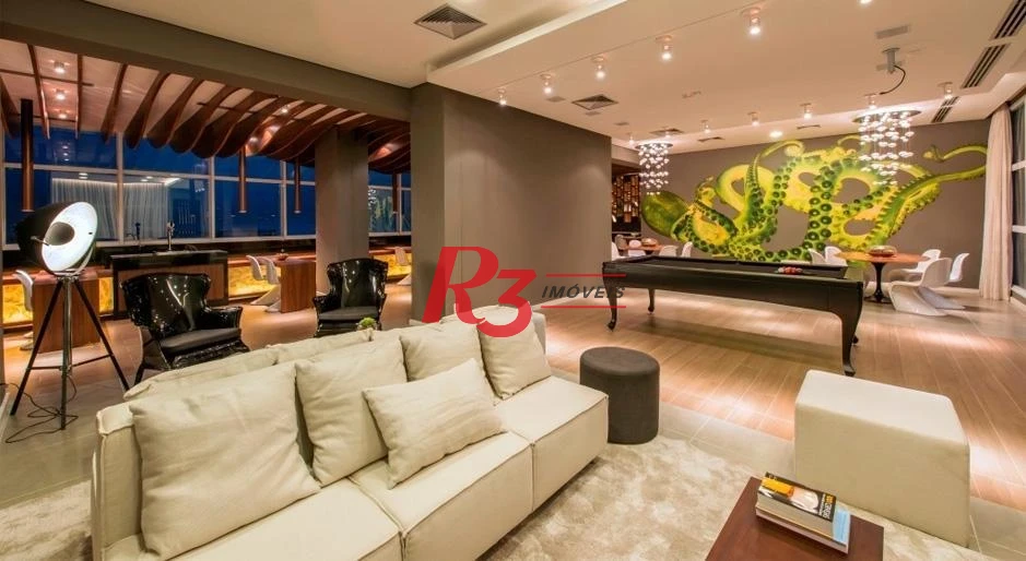 Apartamento Duplex com 1 dormitório à venda, 60 m² por R$ 882.000,00 - Gonzaga - Santos/SP
