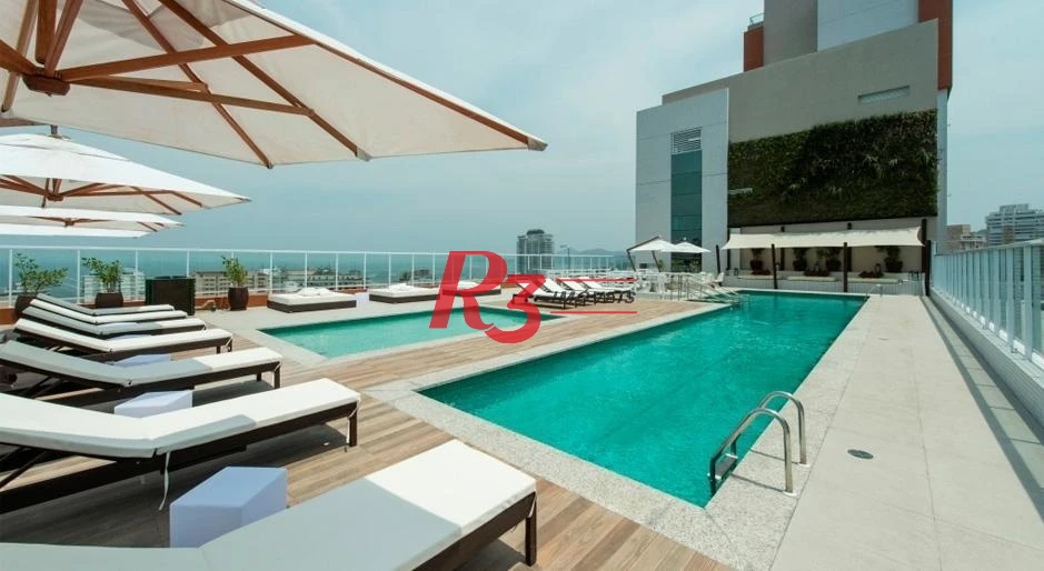 Apartamento Duplex com 1 dormitório à venda, 60 m² por R$ 882.000,00 - Gonzaga - Santos/SP