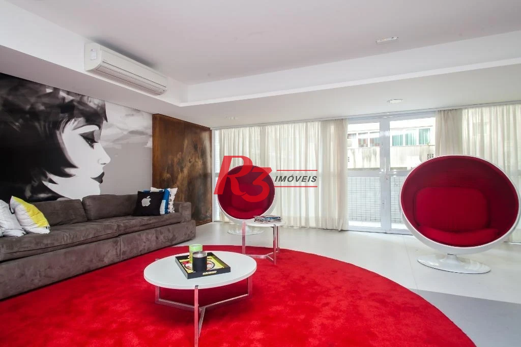 Apartamento Duplex com 1 dormitório à venda, 60 m² por R$ 882.000,00 - Gonzaga - Santos/SP