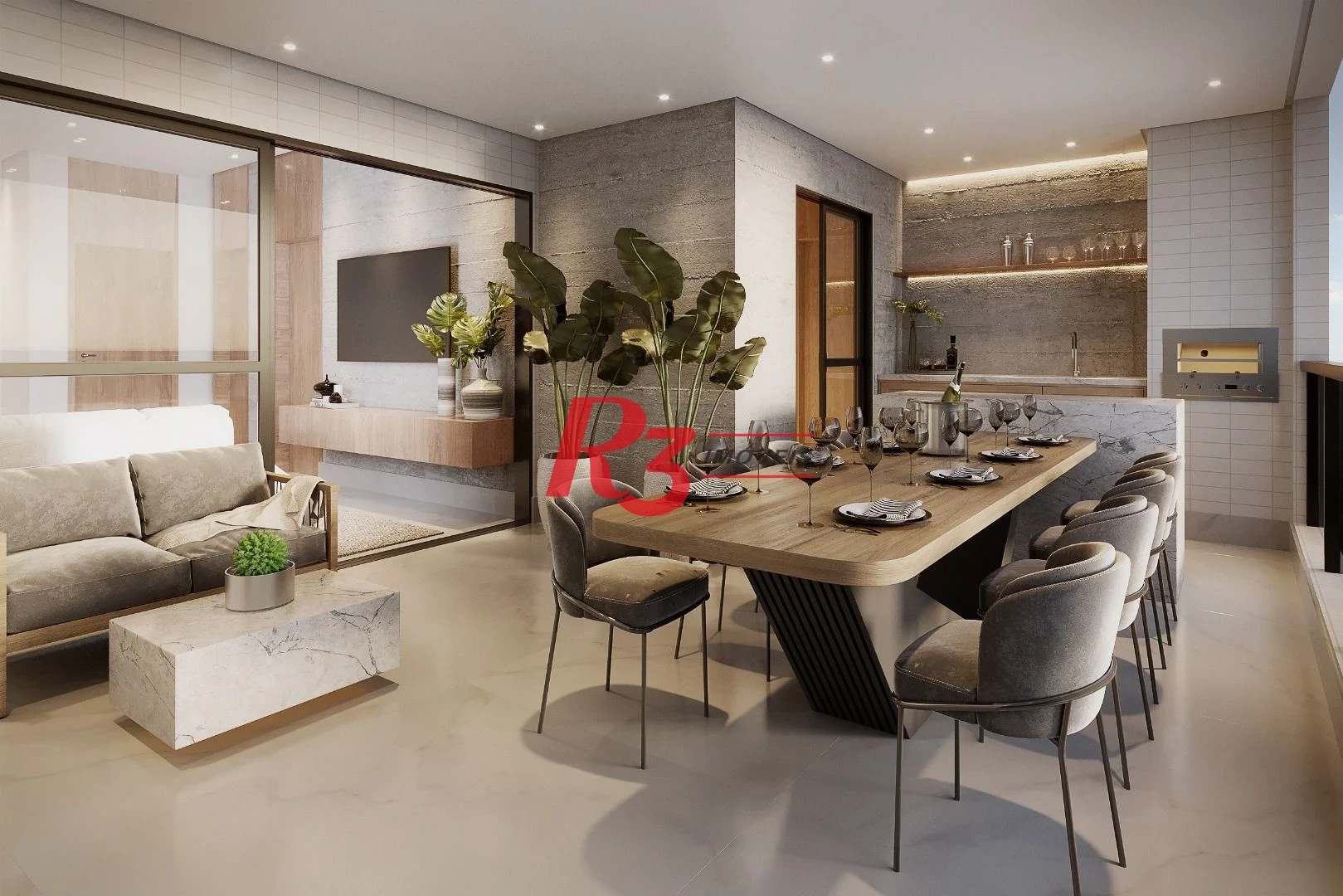 Apartamento com 4 dormitórios à venda, 154 m² por R$ 4.390.000,00 - Ponta da Praia - Santos/SP