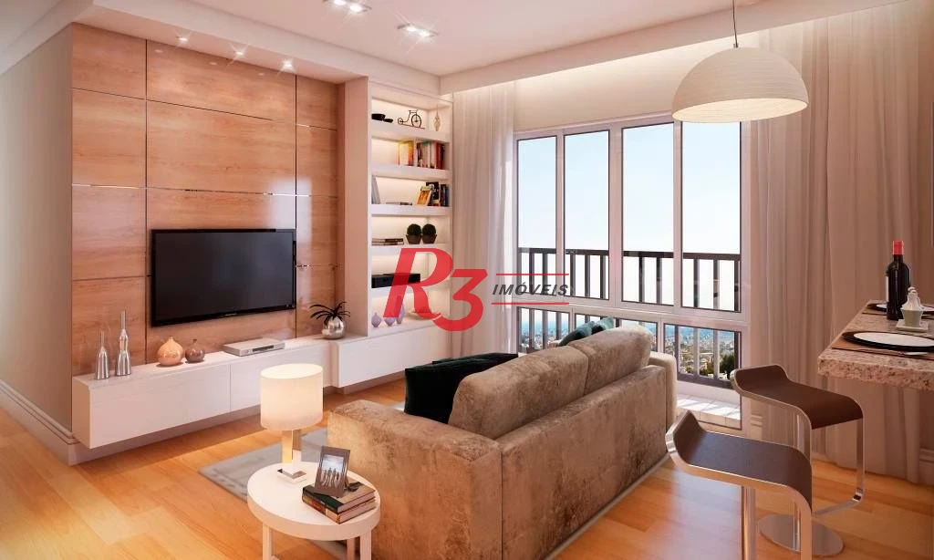 Apartamento com 2 dormitórios para alugar, 67 m² por R$ 4.200,00/mês - Encruzilhada - Santos/SP