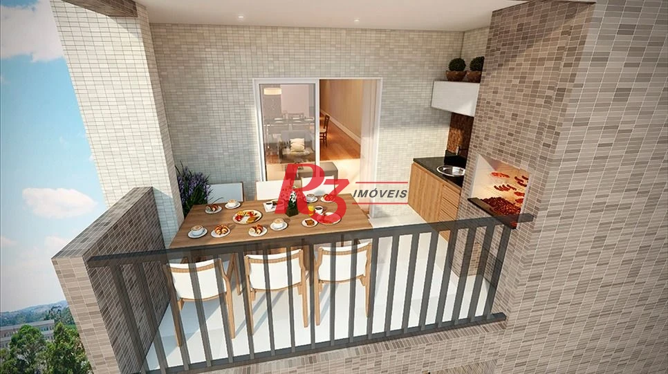 Apartamento com 2 dormitórios para alugar, 67 m² por R$ 4.200,00/mês - Encruzilhada - Santos/SP