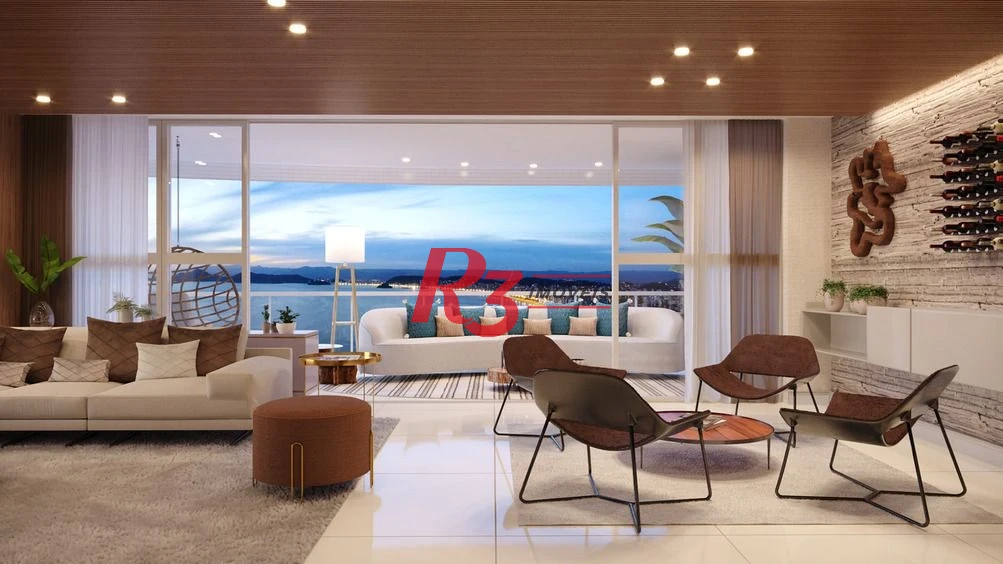 Apartamento com 3 dormitórios à venda, 227 m² por R$ 6.400.000,00 - Ponta da Praia - Santos/SP