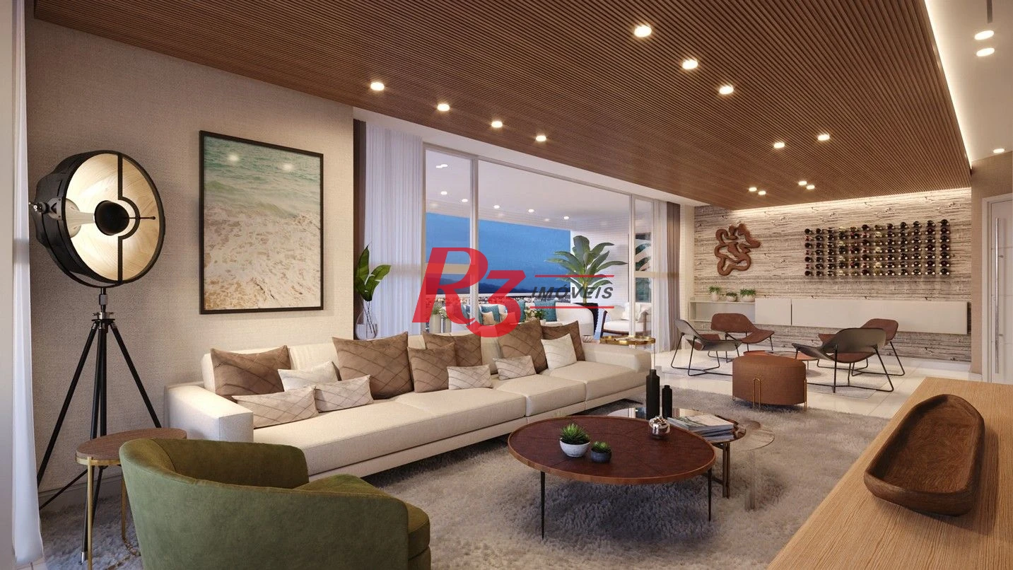 Apartamento com 3 dormitórios à venda, 227 m² por R$ 6.400.000,00 - Ponta da Praia - Santos/SP