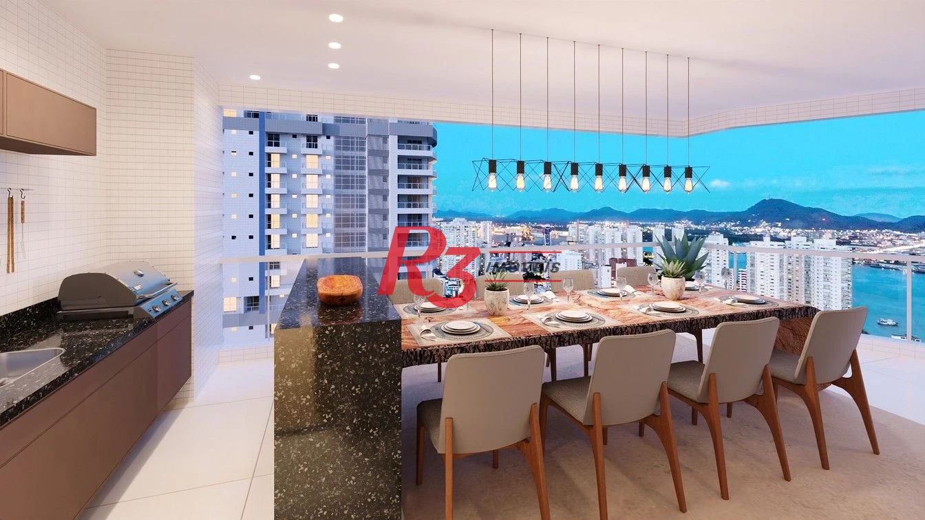 Apartamento com 3 dormitórios à venda, 227 m² por R$ 6.400.000,00 - Ponta da Praia - Santos/SP