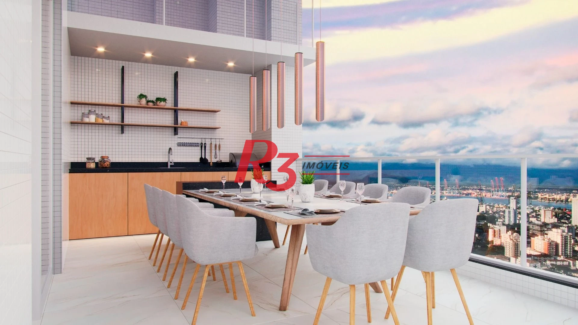 Apartamento com 3 dormitórios à venda, 227 m² por R$ 6.400.000,00 - Ponta da Praia - Santos/SP