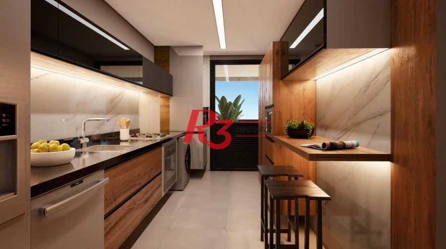 Apartamento com 3 dormitórios à venda, 121 m² por R$ 1.380.000,00 - Aparecida - Santos/SP