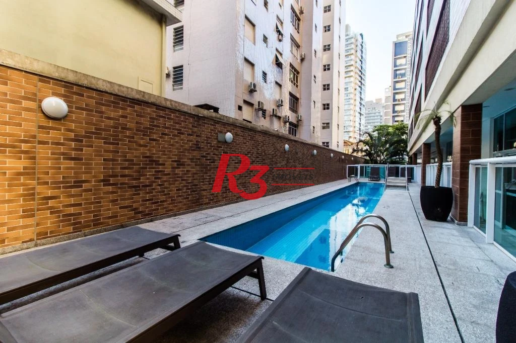 Apartamento com 1 dormitório para alugar, 45 m² por R$ 5.700,00/mês - Gonzaga - Santos/SP