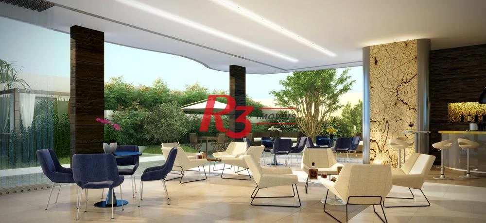 Apartamento com 1 dormitório para alugar, 45 m² por R$ 5.700,00/mês - Gonzaga - Santos/SP