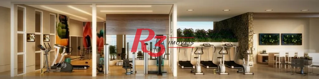Apartamento com 1 dormitório para alugar, 45 m² por R$ 5.700,00/mês - Gonzaga - Santos/SP